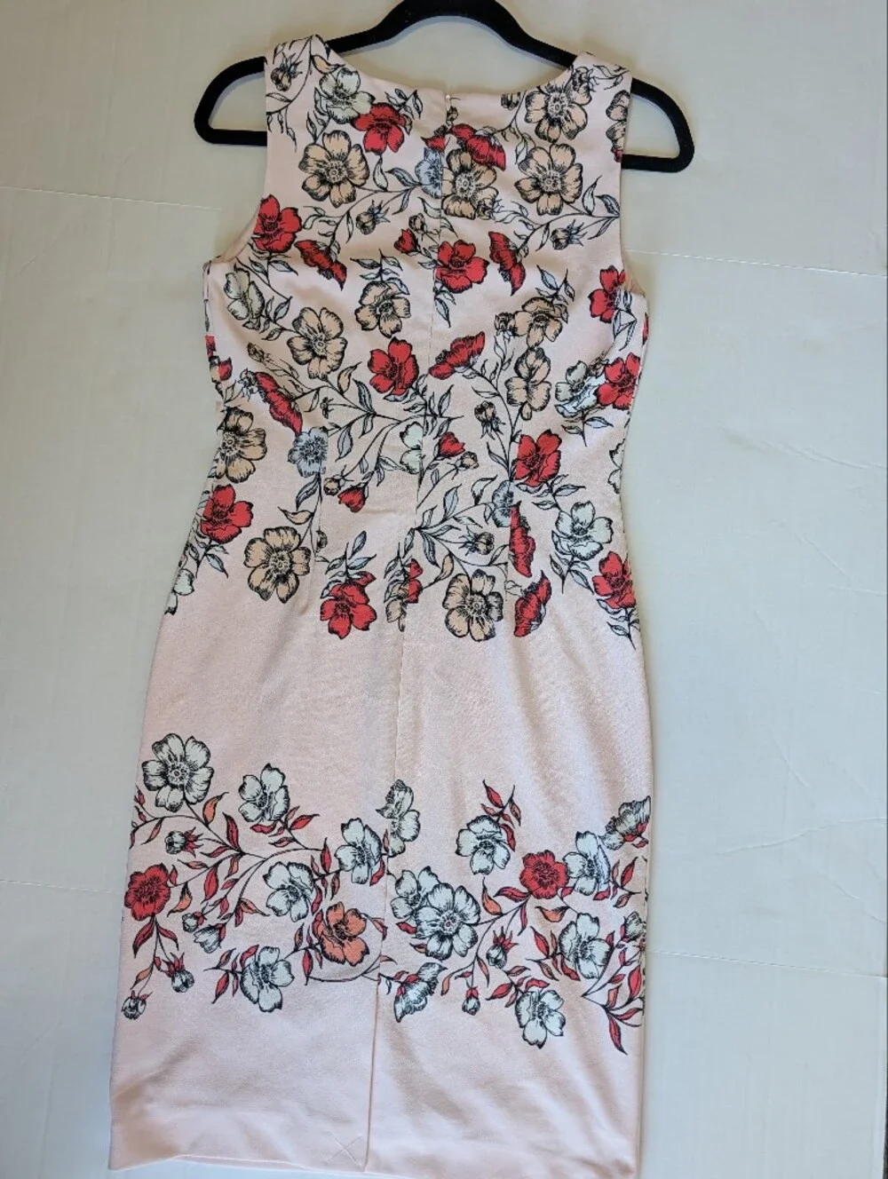 Ivanka Trump Floral Pink Sheath Dress Wedding Formal Party Career, 8
